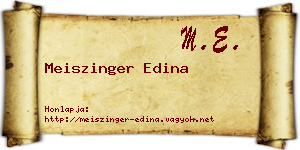Meiszinger Edina névjegykártya